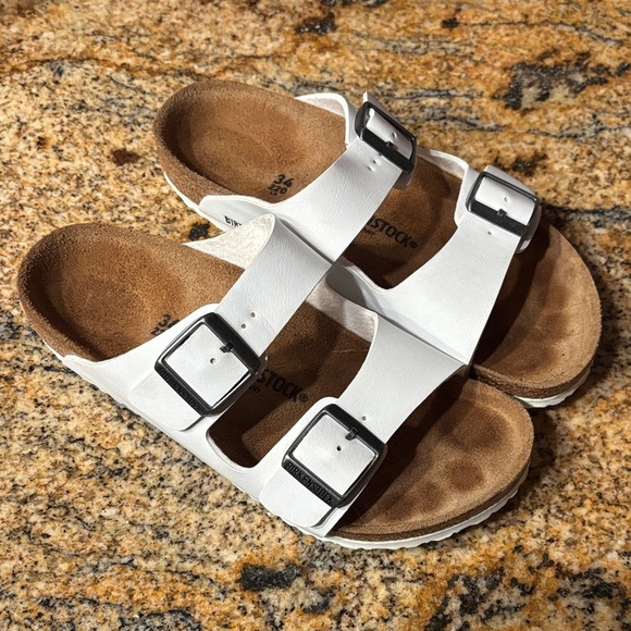 Birkenstock Other - Birkenstock Kids White Double Buckle Sandals